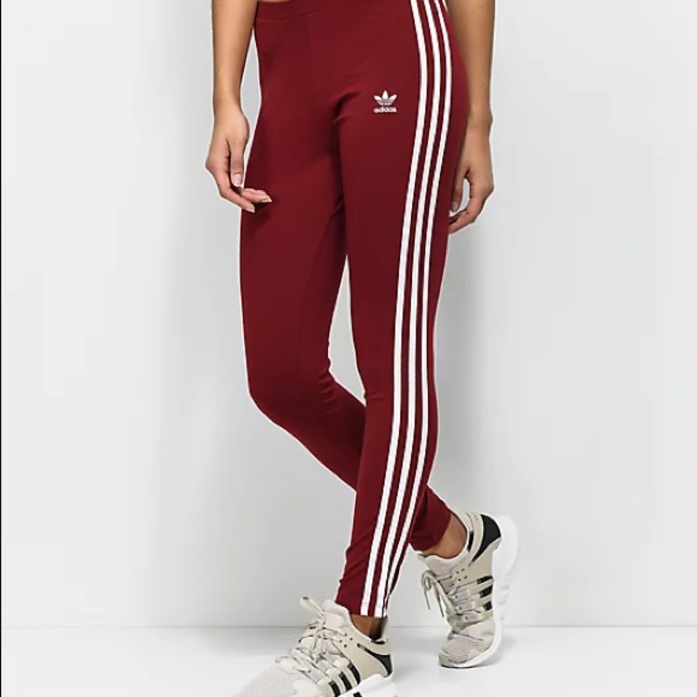 Adidas Burgundy leggings (Adidas Originals)